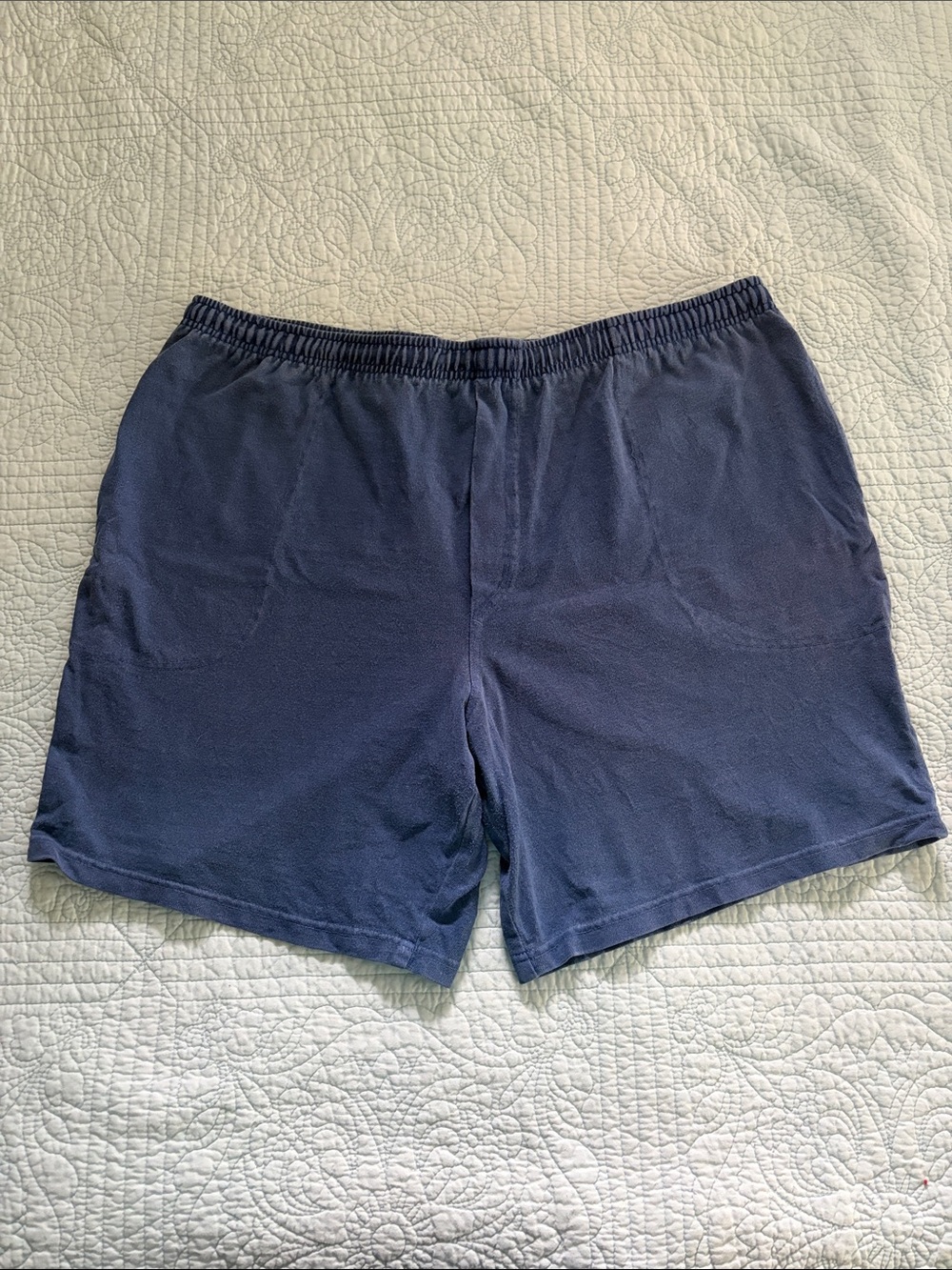 Vintage Men's Cotton Athletic Shorts with Elastic Waist